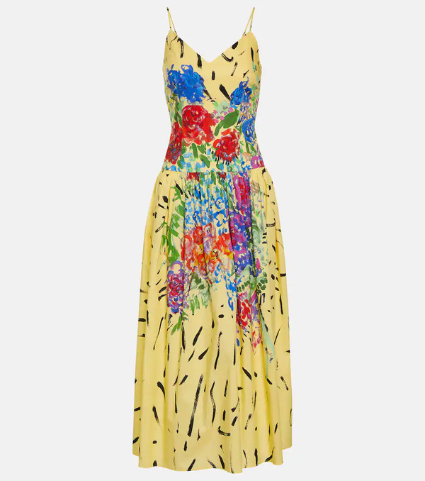 Christopher Kane Christopher Kane Floral Cotton Midi Dress 
