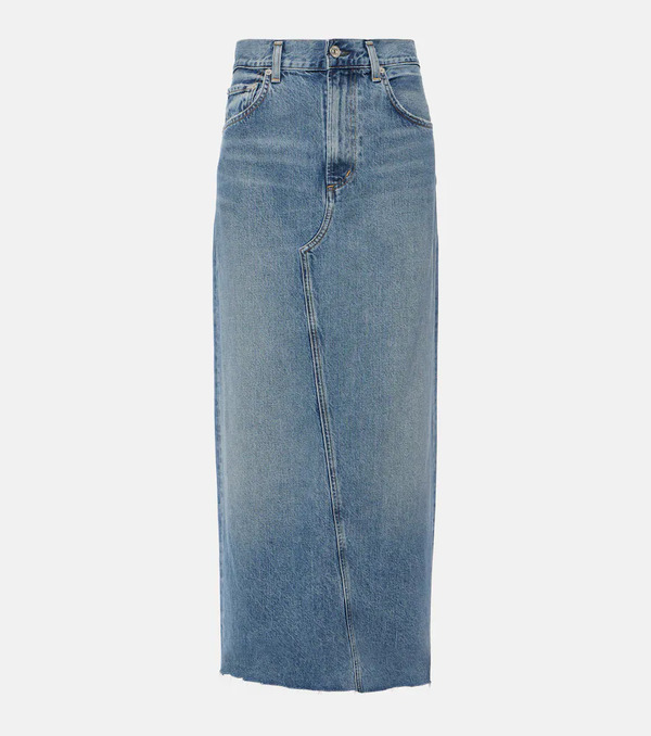  Citizens Of Humanity Citizens Of Humanity Circolo Reworked Denim Maxi Skirt 