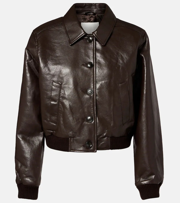  Citizens Of Humanity Citizens Of Humanity Lola Leather Bomber Jacket 