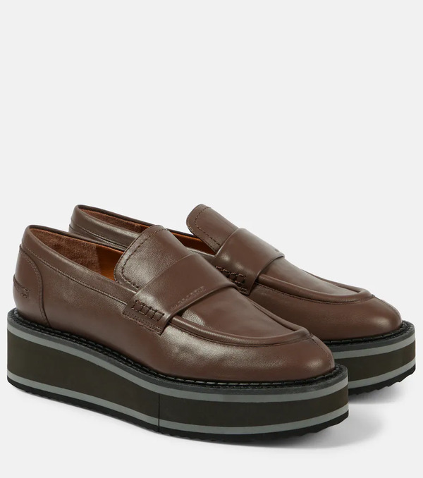  Clergerie Clergerie Bahati Leather Platform Loafers 
