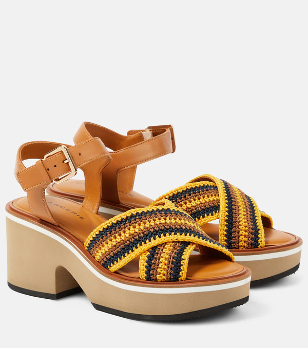  Clergerie Clergerie Carya Crochet Platform Sandals 
