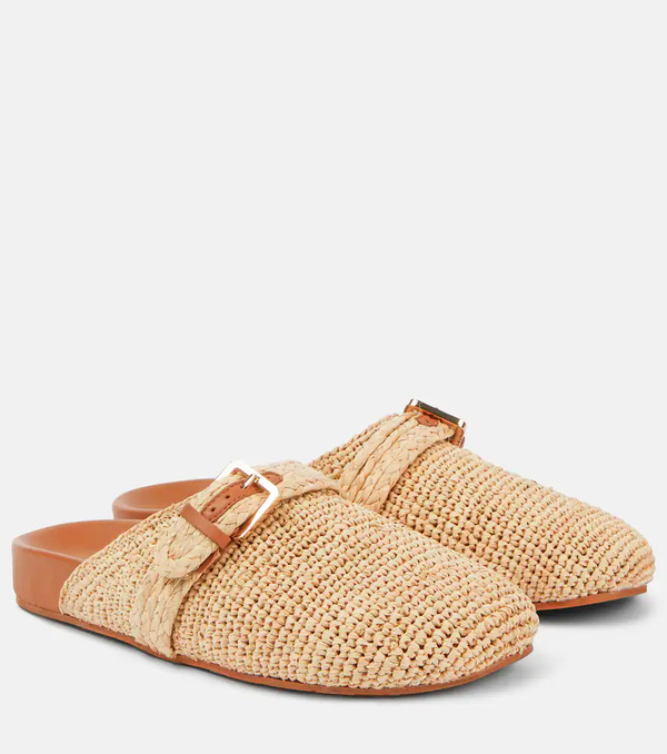  Clergerie Clergerie Quinta Raffia Mules 
