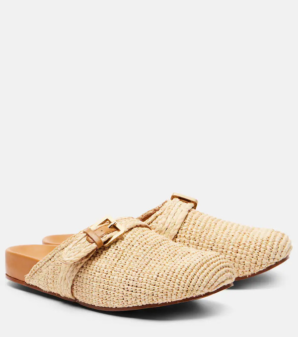  Clergerie Clergerie Quinta Raffia Mules 