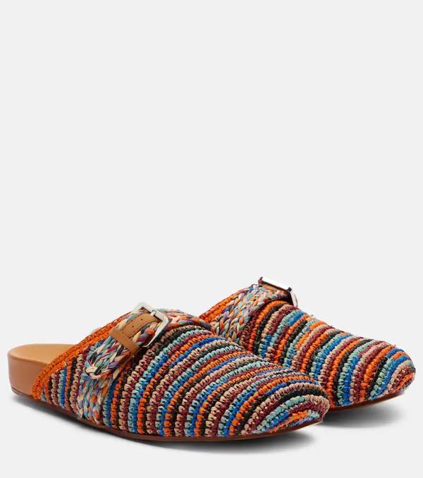  Clergerie Clergerie Quinta Raffia Mules 