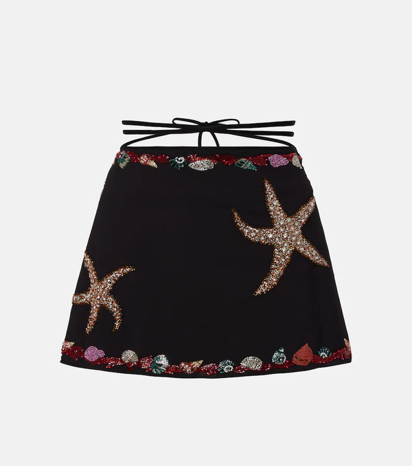  Clio Peppiatt Clio Peppiatt Calypso Beaded Wrap Skirt 