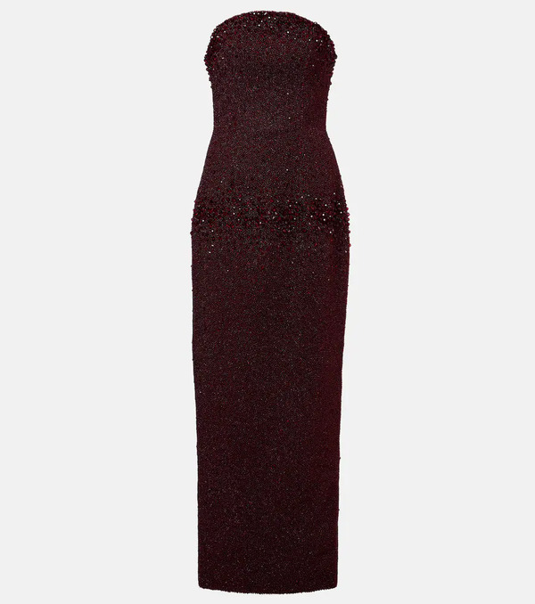  Clio Peppiatt Clio Peppiatt Tina Embellished Strapless Gown 