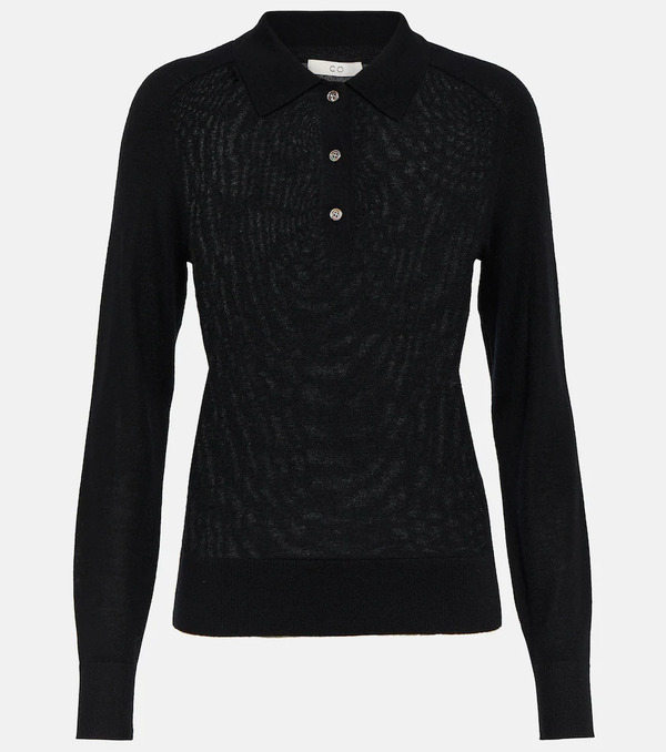  Co Co Cashmere Polo Sweater 