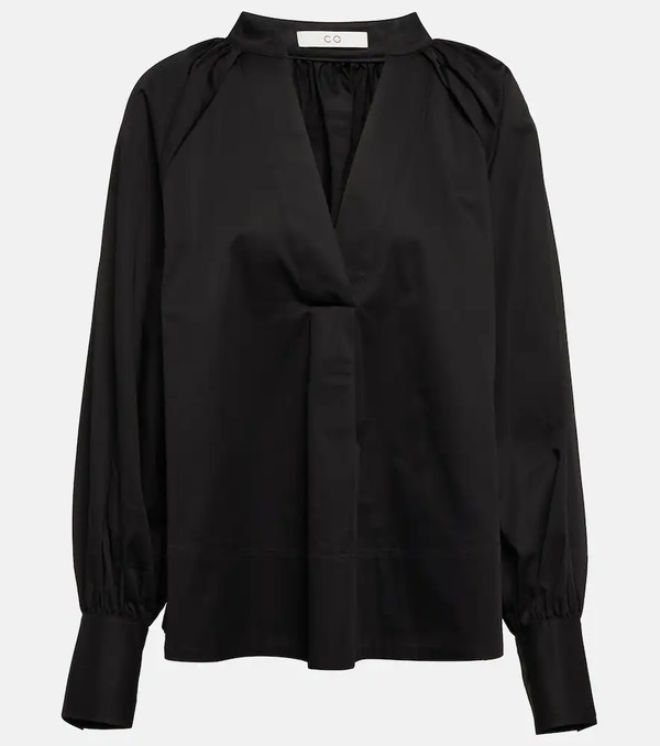  Co Co Oversized V-neck Cotton Blouse 