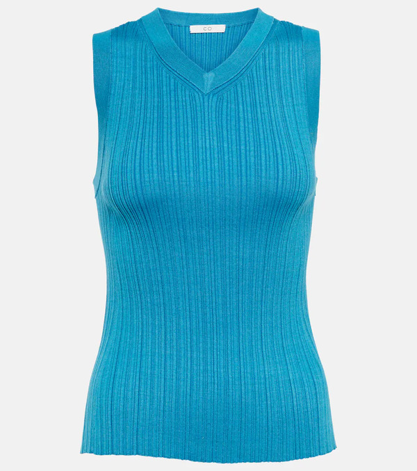  Co Co V-neck Silk Blend Tank Top 