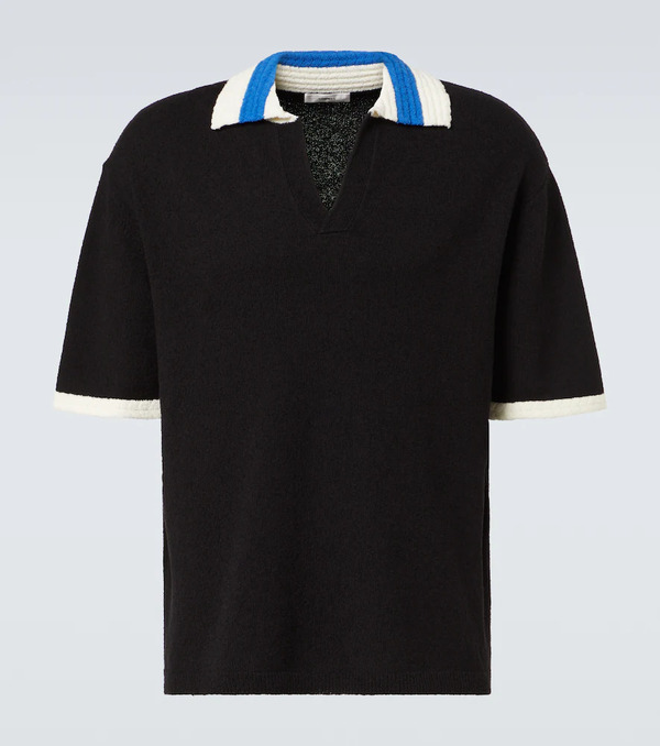  Commas Commas Crochet Cotton-blend Polo Shirt 