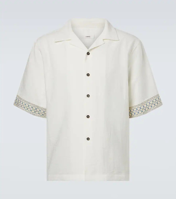  Commas Commas Crochet-trimmed Bowling Shirt 
