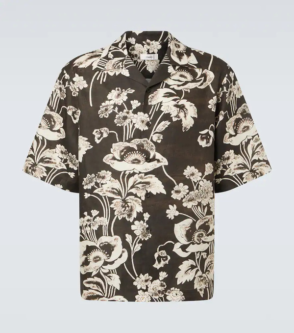  Commas Commas Floral Linen Bowling Shirt 