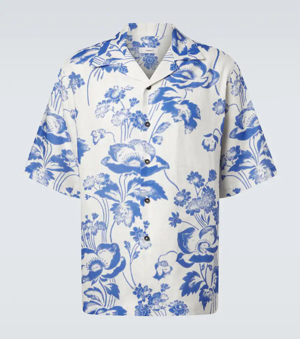  Commas Commas Floral Linen Bowling Shirt 