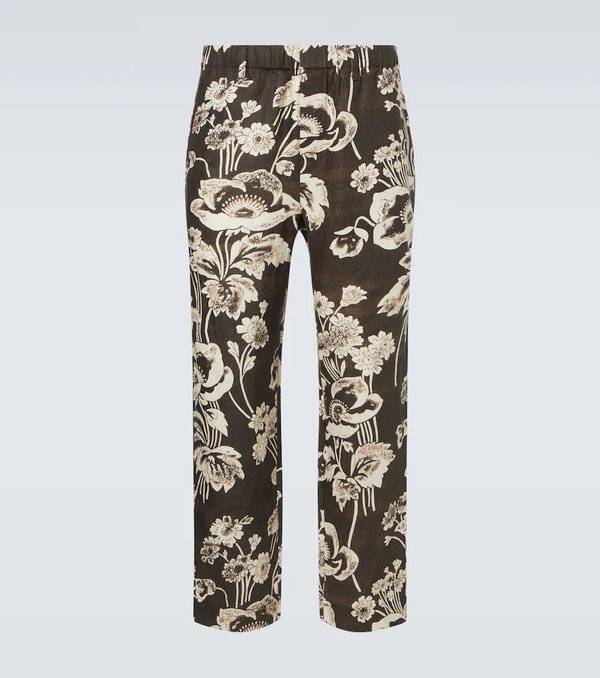 Commas Commas Floral Linen Straight Pants 