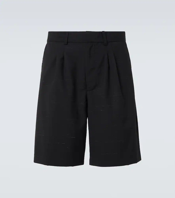  Commas Commas Heathered Cotton And Wool Shorts 