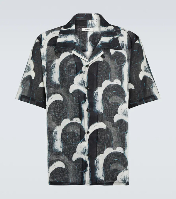  Commas Commas Printed Cotton Voile Bowling Shirt 