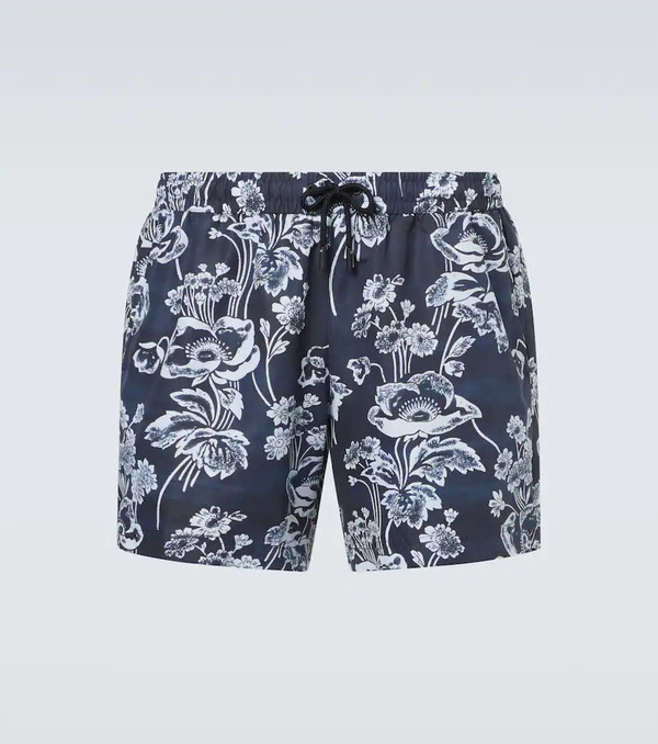 Commas Commas Printed Swim Trunks 