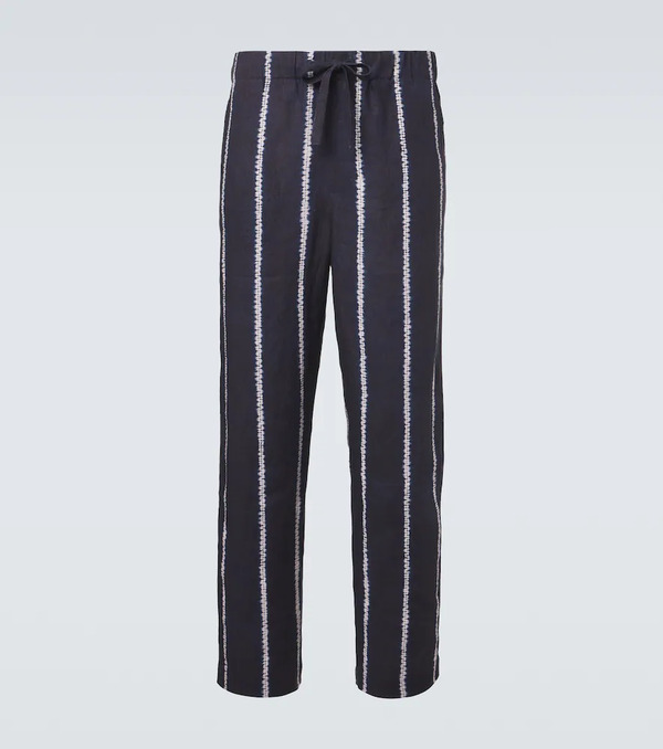  Commas Commas Striped Linen Wide-leg Pants 