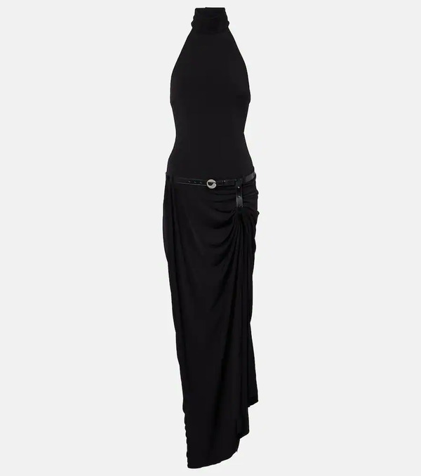 Coperni Coperni Belted Asymmetric Draped Halterneck Maxi Dress 