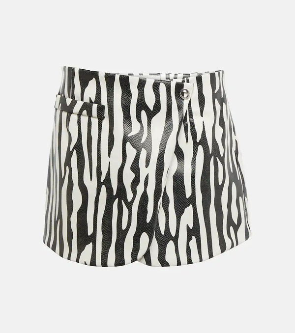 Coperni Coperni Zebra-print Wrap Miniskirt 