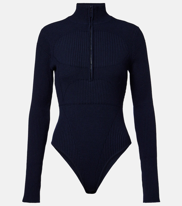  Cordova Cordova Butte Ribbed-knit Wool Ski Bodysuit 