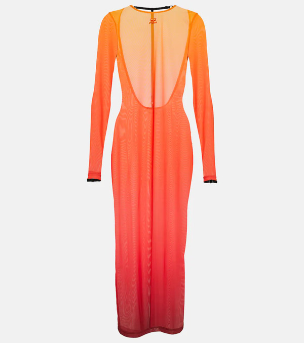  Courreges Courrã¨ges Gradient Semi-sheer Midi Dress 
