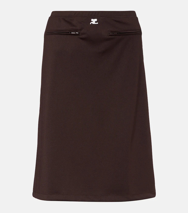  Courreges Courrã¨ges Interlock Tracksuit Midi Skirt 