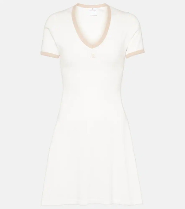  Courreges Courrã¨ges Logo Cotton Minidress 