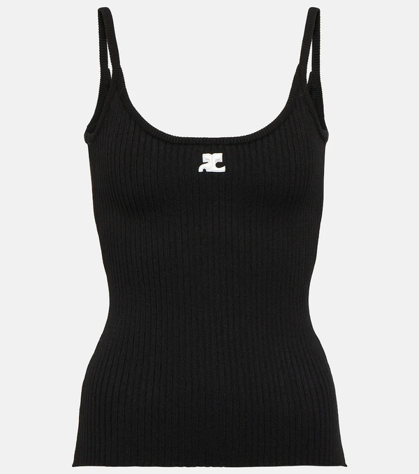  Courreges Courrã¨ges Logo Ribbed-knit Tank Top 