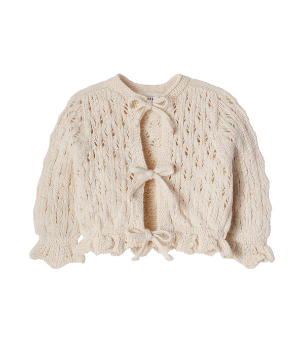  Cozmo Cozmo Baby Ivy Open-knit Cotton Cardigan 