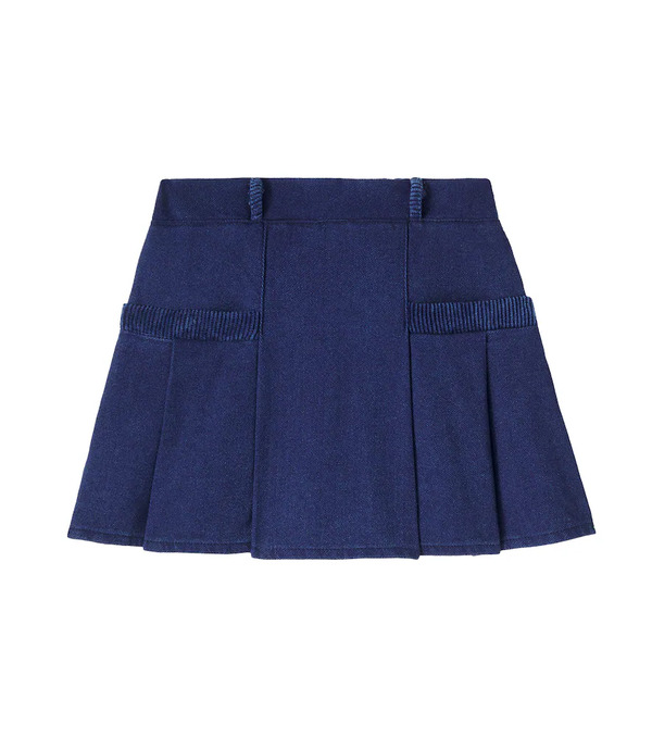  Cozmo Cozmo Bali Pleated Denim Skirt 