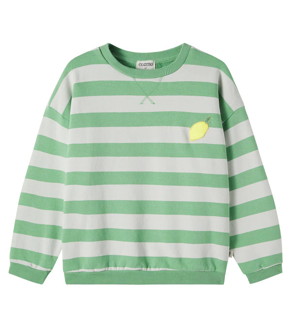  Cozmo Cozmo Dan Striped Cotton Fleece Sweatshirt 