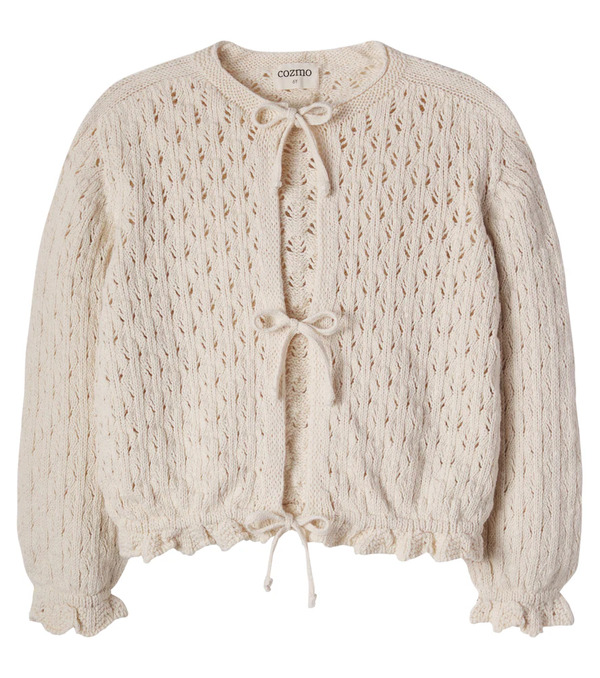  Cozmo Cozmo Ivy Open-knit Cotton Cardigan 