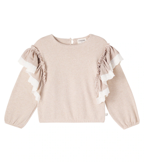  Cozmo Cozmo Licata Ruffled Cotton-blend Sweatshirt 