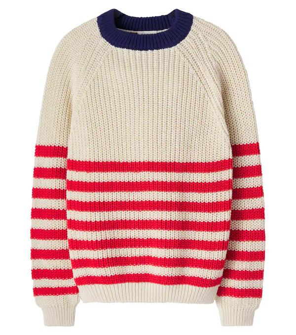  Cozmo Cozmo Reed Striped Cotton Sweater 