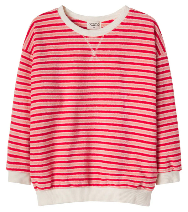 Cozmo Cozmo Zen Striped Cotton-blend Terry Sweatshirt 