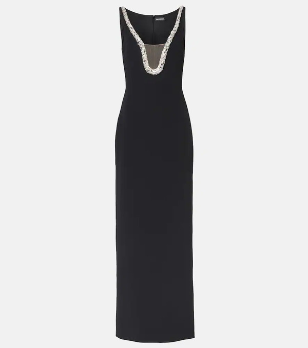  David Koma David Koma Crystal-embellished Cady Gown 