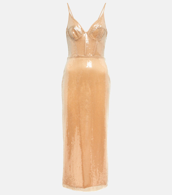  David Koma David Koma Sequined Midi Dress 