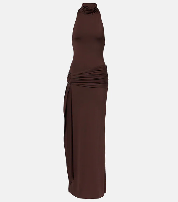  De La Vali De La Vali Aidana Draped Jersey Maxi Dress 
