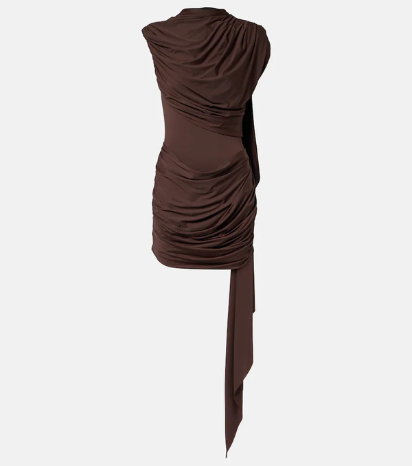  De La Vali De La Vali Draped Caped Jersey Minidress 
