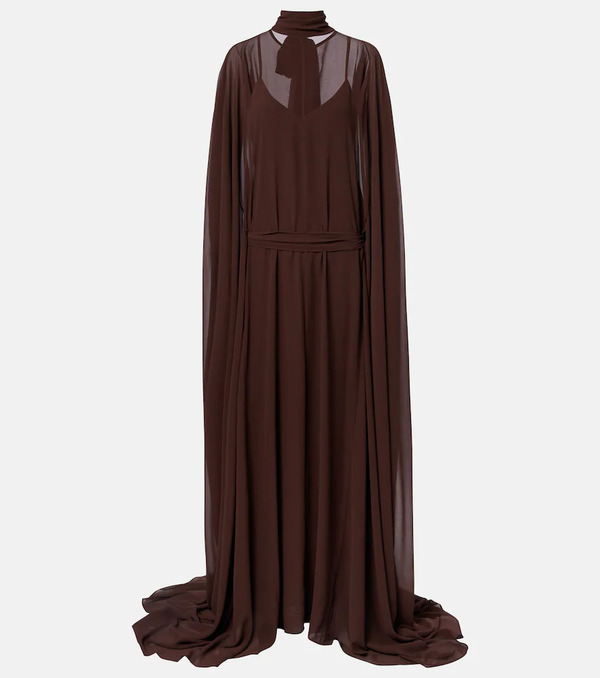  De La Vali De La Vali Nila Chiffon Gown 