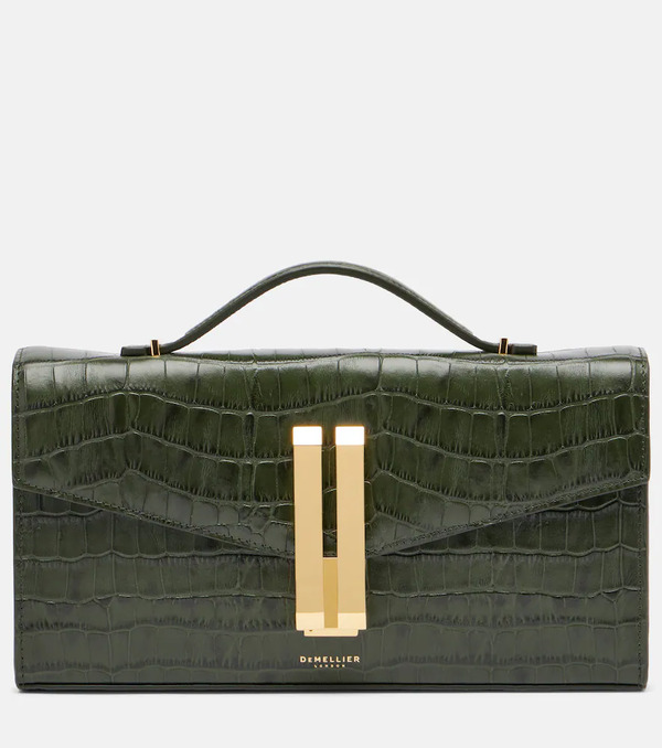  Demellier Demellier Vancouver Croc-effect Leather Clutch 