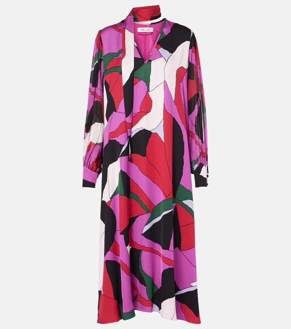  Diane Von Furstenberg Diane Von Furstenberg Abel Printed Midi Dress 