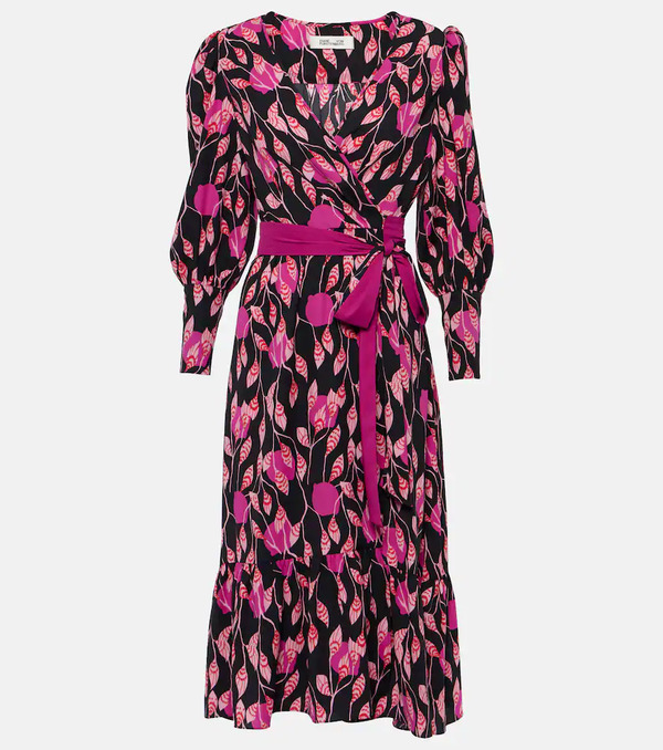  Diane Von Furstenberg Diane Von Furstenberg Blade Printed Crãªpe Wrap Dress 