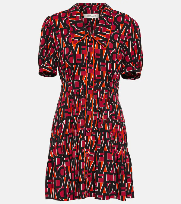  Diane Von Furstenberg Diane Von Furstenberg Darius Logo Minidress 