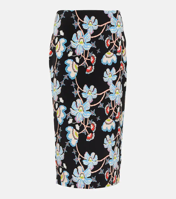  Diane Von Furstenberg Diane Von Furstenberg Kara Floral Cady Pencil Skirt 