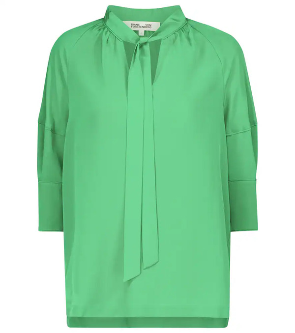  Diane Von Furstenberg Diane Von Furstenberg Lynn Silk Crãªpe De Chine Blouse 