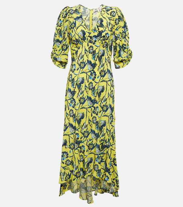  Diane Von Furstenberg Diane Von Furstenberg Printed Crãªpe Midi Dress 