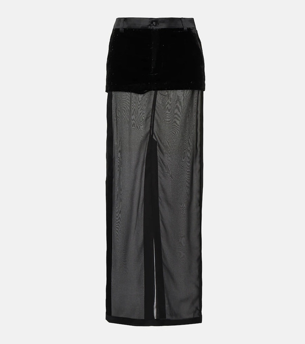  Didu Didu Mesh Maxi Skirt 