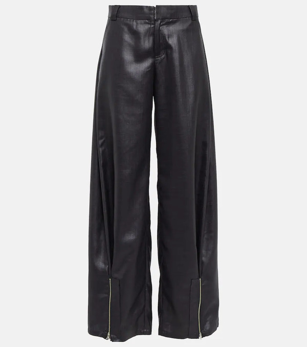  Didu Didu Zip-detail Silk Wide-leg Pants 